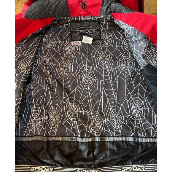 NEW Spyder Red Black X Static Insulation GORE-TEX Fabric Hooded Ski Coat Mens XL - Picture 10 of 16